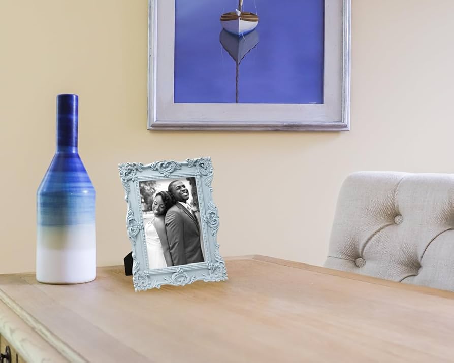 ローラアシュレイ Amazon.com - Laura Ashley 5x7 Powder Blue Ornate Textured